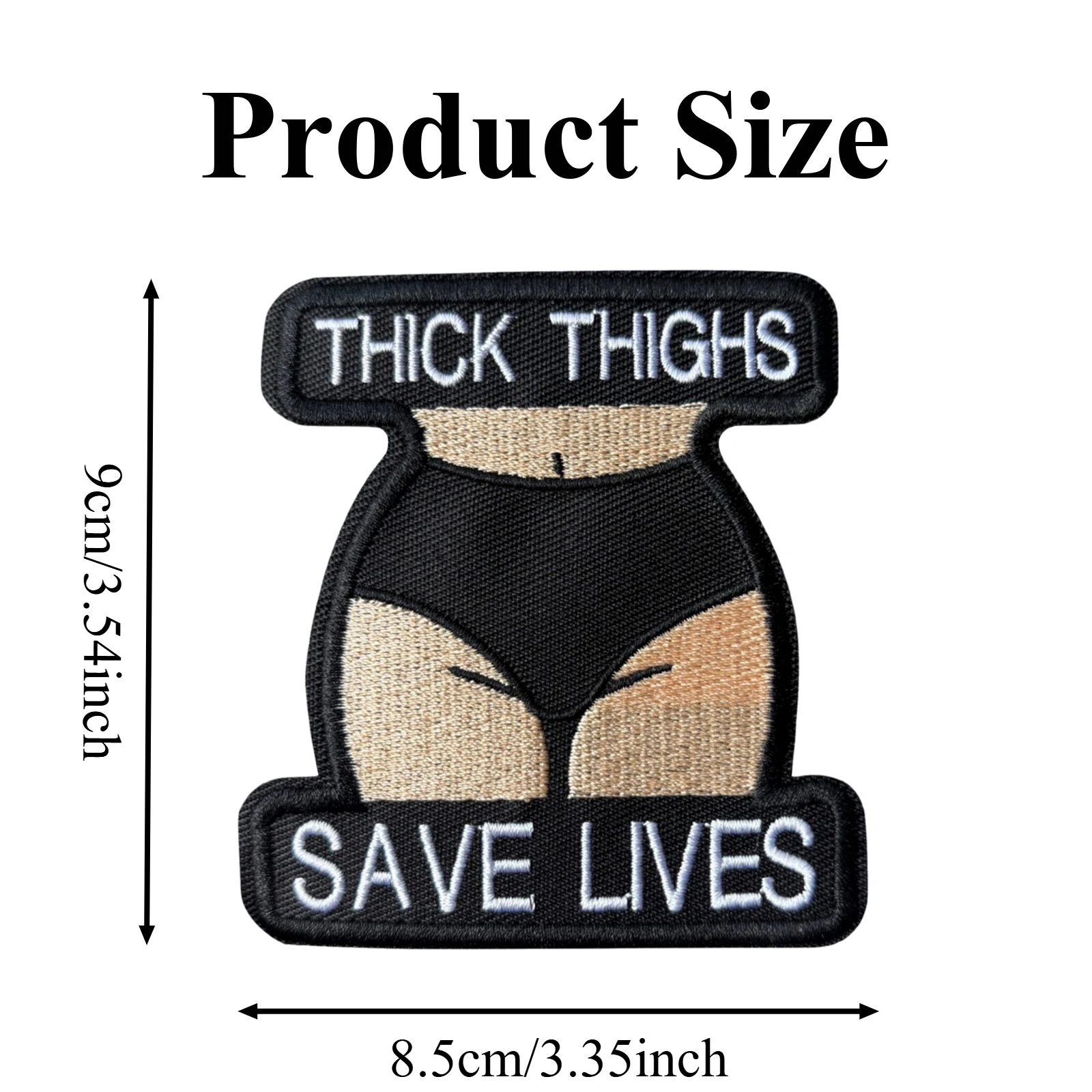 Parche táctico bordado Thick Thighs Save Lives – Insignia gancho-bucle