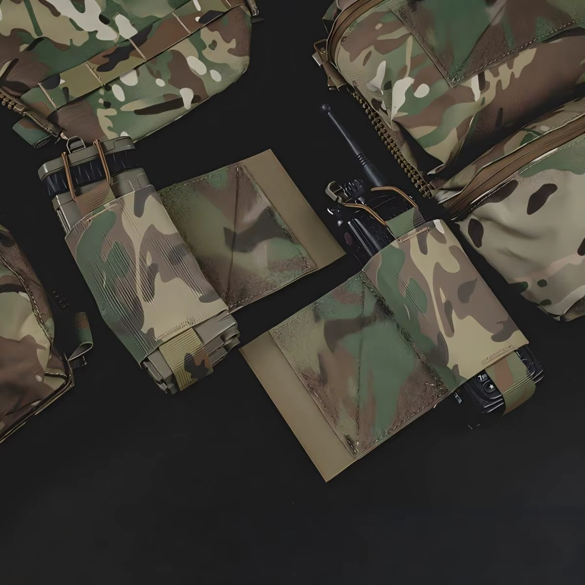 Bolsas laterales MOLLE universales para radio y cargador táctico - imagen 2