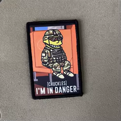 Parche táctico Chuckles, I'm in Danger con velcro para mochila