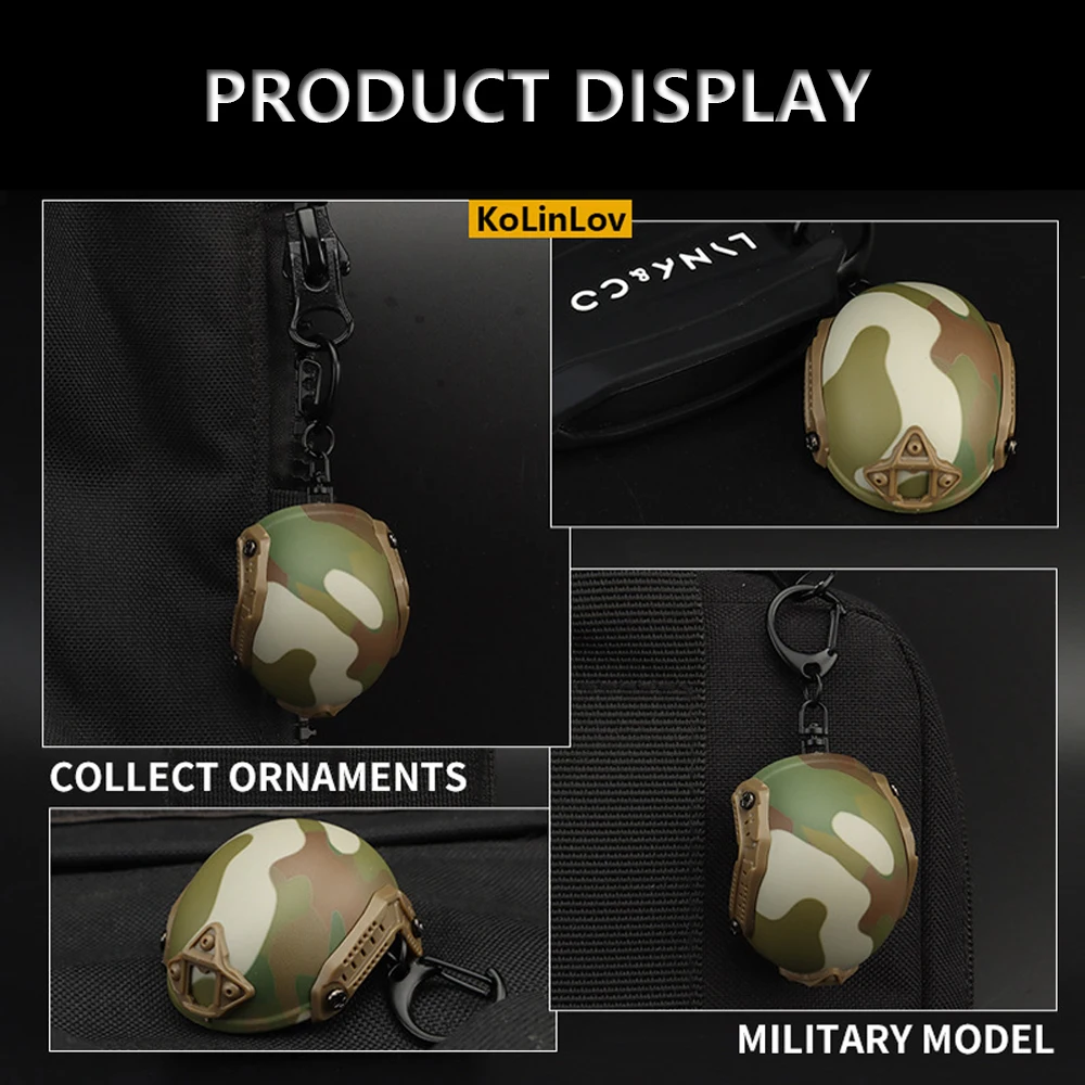 Llavero abrebotellas táctico casco rápido Airsoft - imagen 2