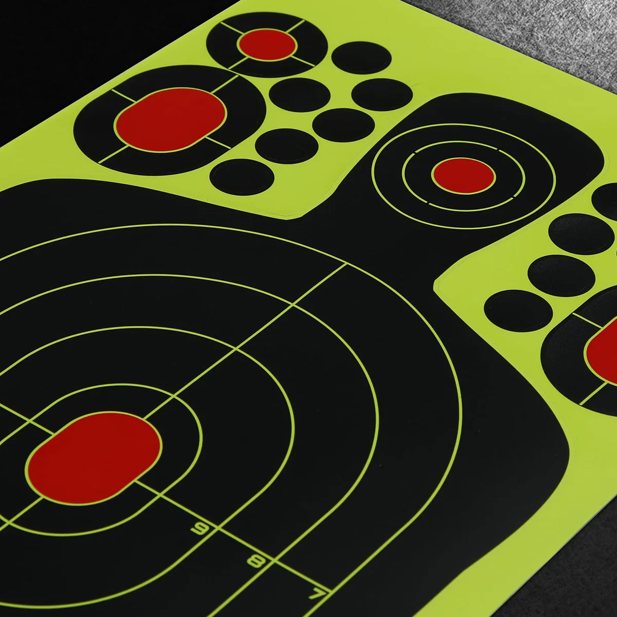 Dianas de tiro papel fluorescente verde brillante para airsoft - imagen 4