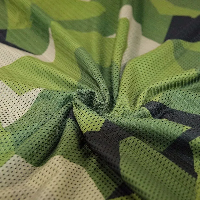 Tela camuflaje M90 malla ligera sueca geométrica para coser