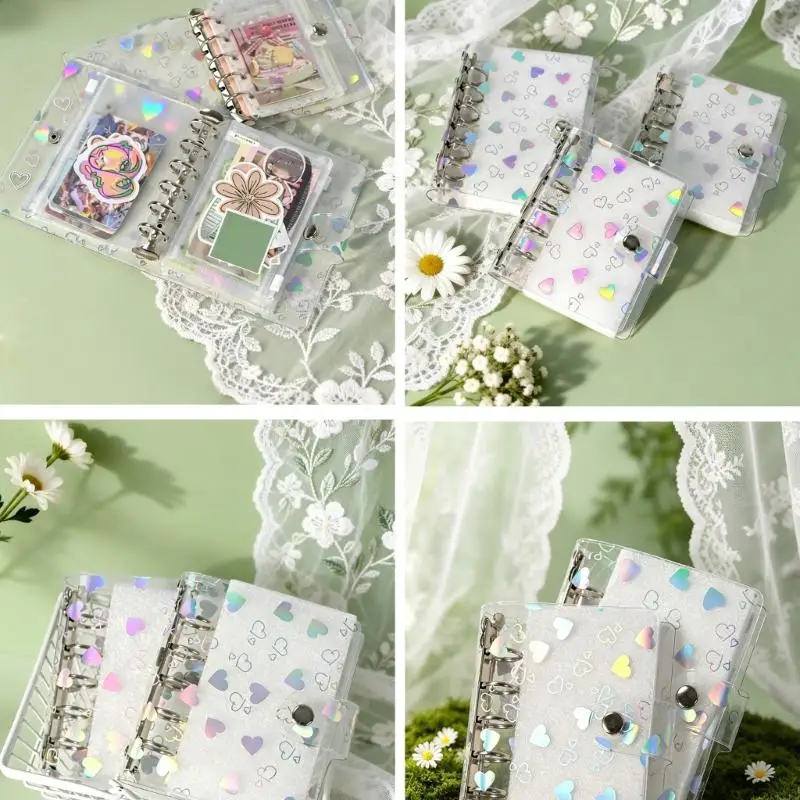 Carpeta PVC transparente plegable 5 agujeros con páginas recargables - imagen 5