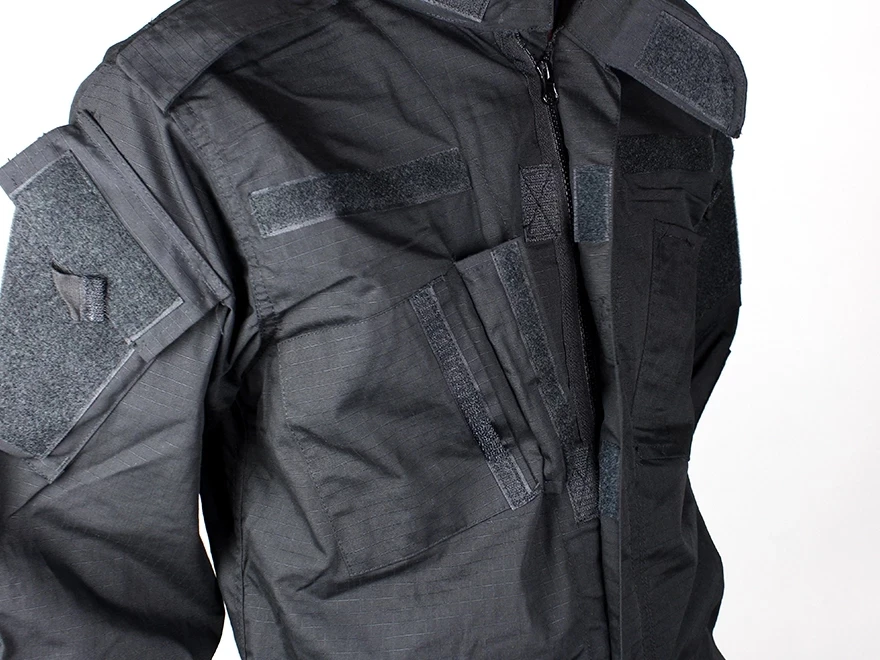 Uniforme táctico BDU negro para hombre - camisa y pantalón de combate - imagen 2