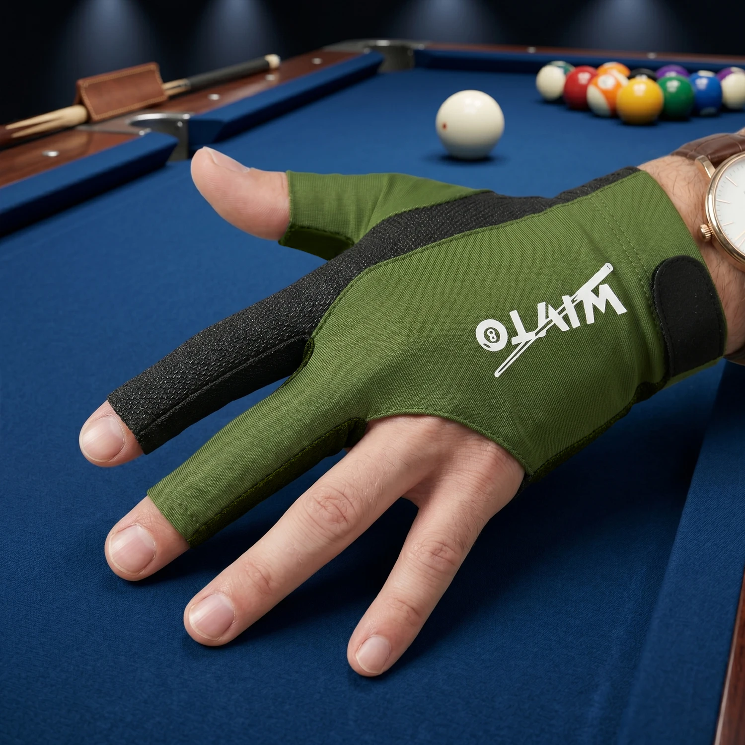 Guantes de billar elásticos y transpirables unisex, ambidiestros