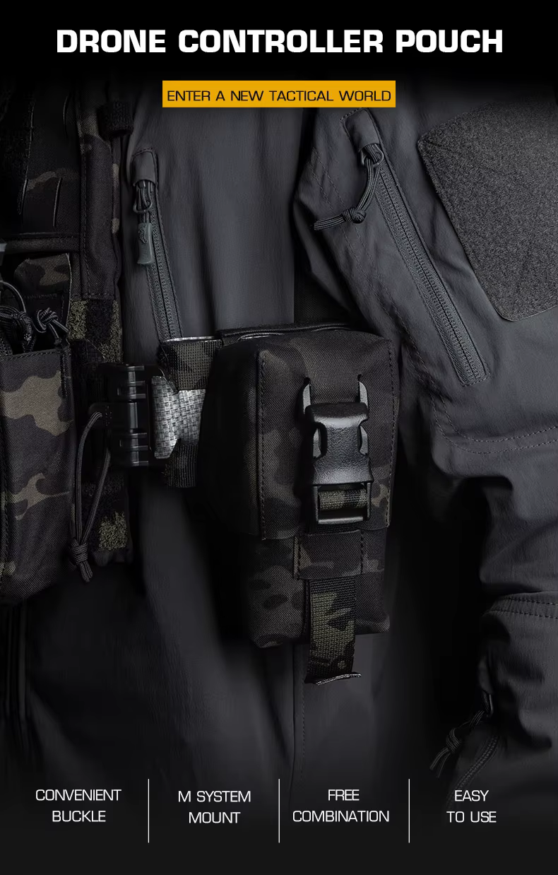 Bolsa táctica con configuración MOLLE y compartimento frontal