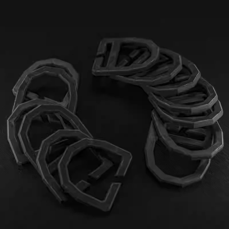 Hebilla D fibra de carbono ligera resistente para bolsos tácticos EDC - imagen 3