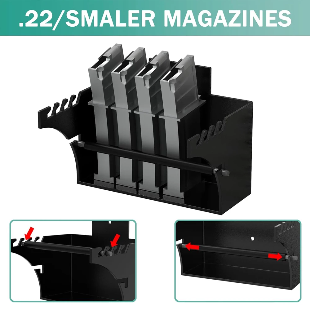 Soporte pared magnético universal para armas y cargadores AR - imagen 3