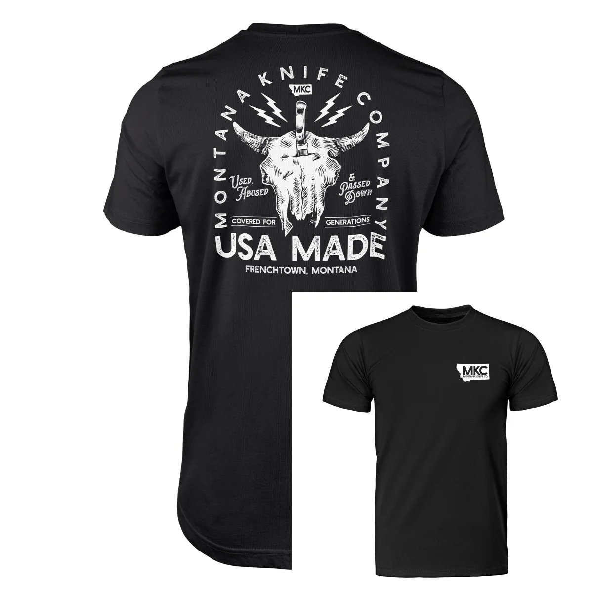 MKC BISON SKULL Camiseta táctica de calavera negra unisex - imagen 5
