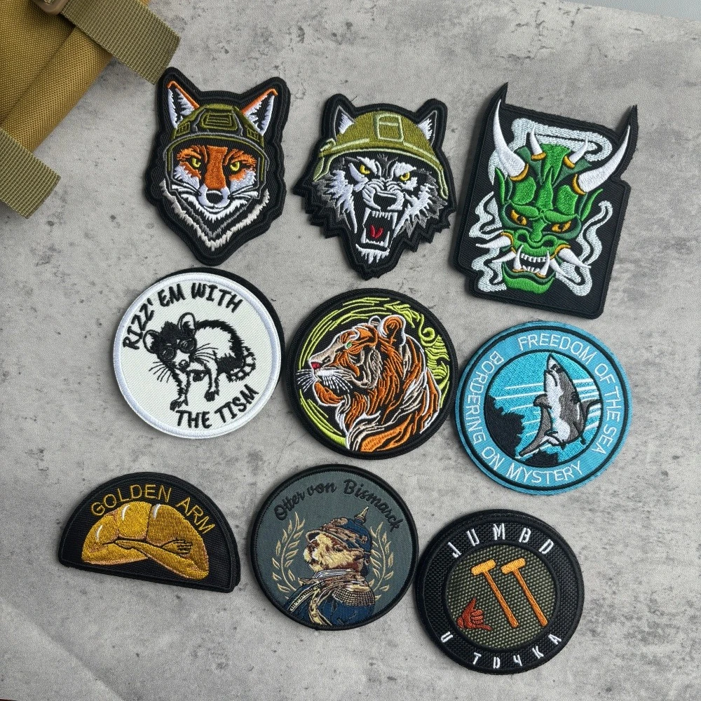 Parche táctico Beaverl Fox – Bordado militar con velcro - imagen 2