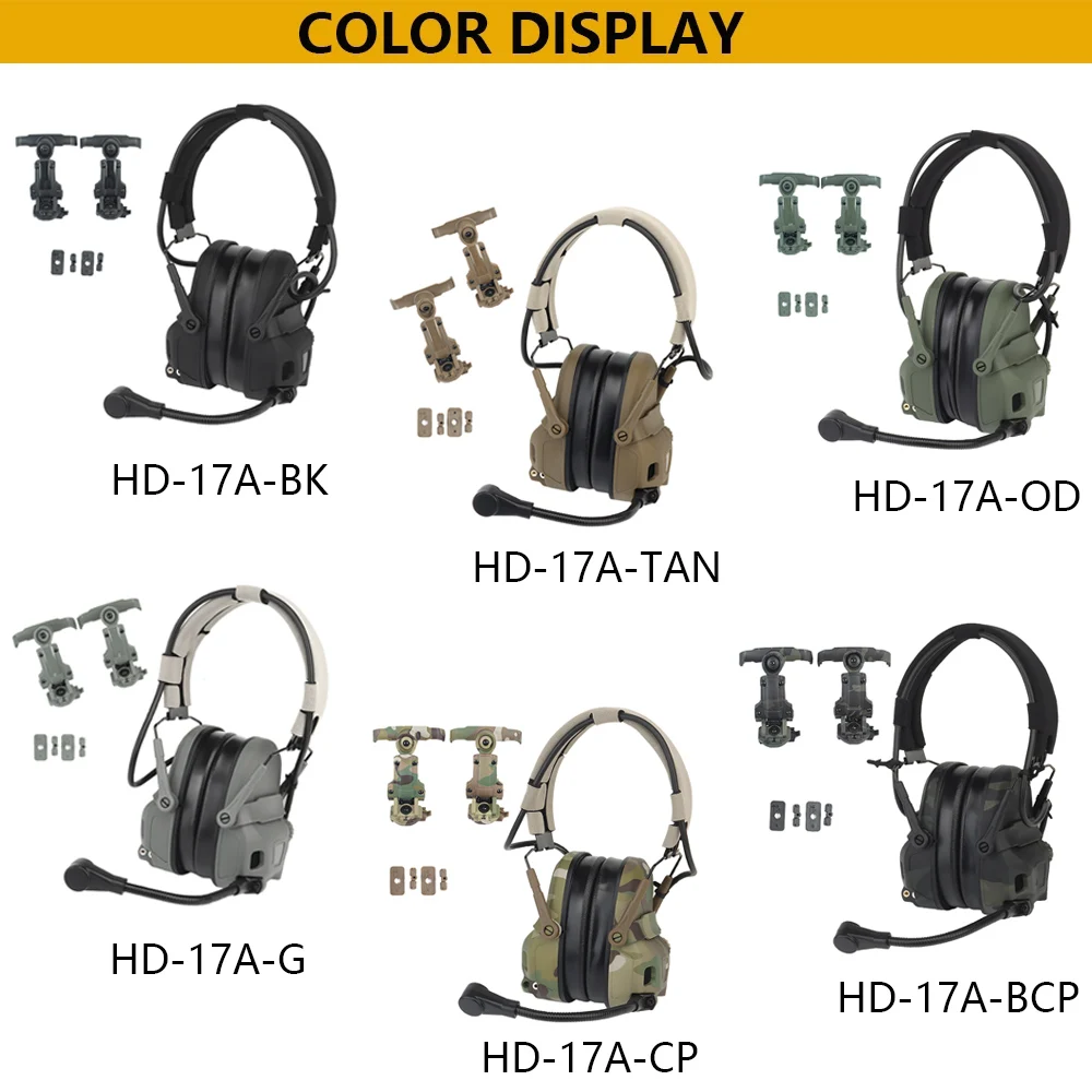Auriculares tácticos GEN 6 con micrófono de brazo para caza y paintball - imagen 4