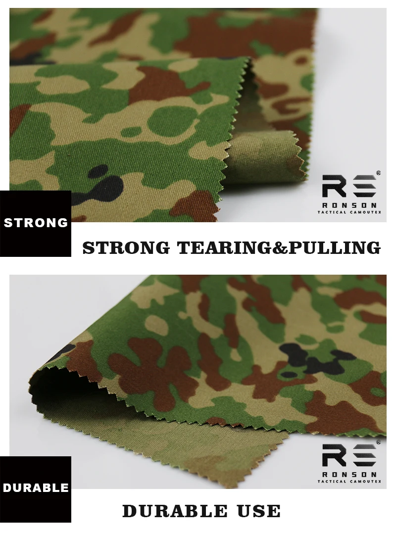 Tela táctica en camuflaje tipo 2 para uniformes