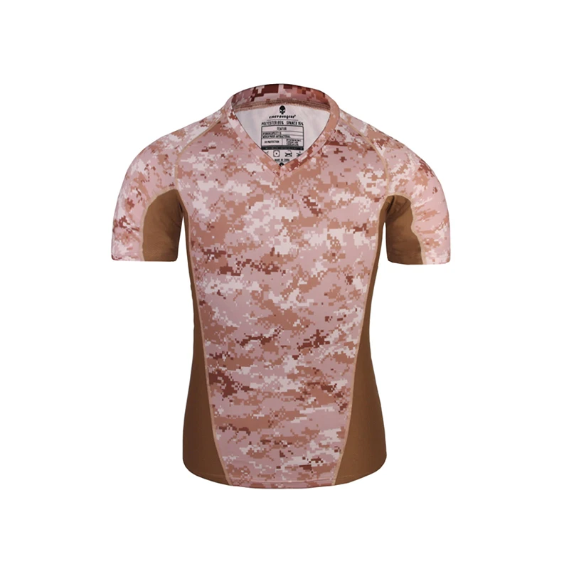 Camiseta Emersongear de Camuflaje Ajustada, Transpirable, para Correr, de Manga Corta, para Actividades al Aire Libre