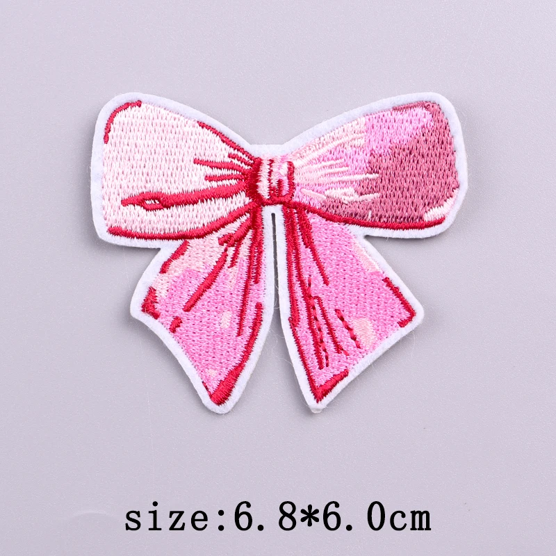 Parche bordado termoadhesivo corazón rosa flores dibujos animados - imagen 4