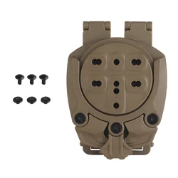 Adaptador MOLLE giratorio 360° de nylon táctico para base de caza