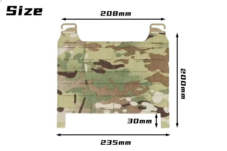 Panel MOLLE táctico frontal adaptable para pechera y expansión - imagen 2