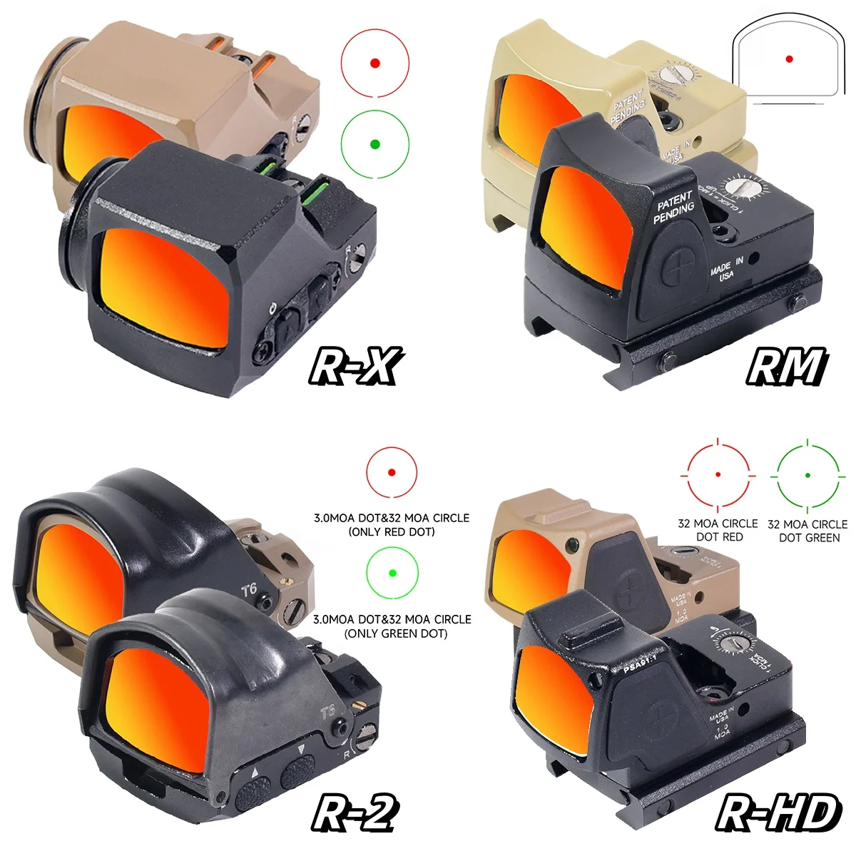 RM Mira telescópica roja reflex para airsoft con riel Picatinny - imagen 5