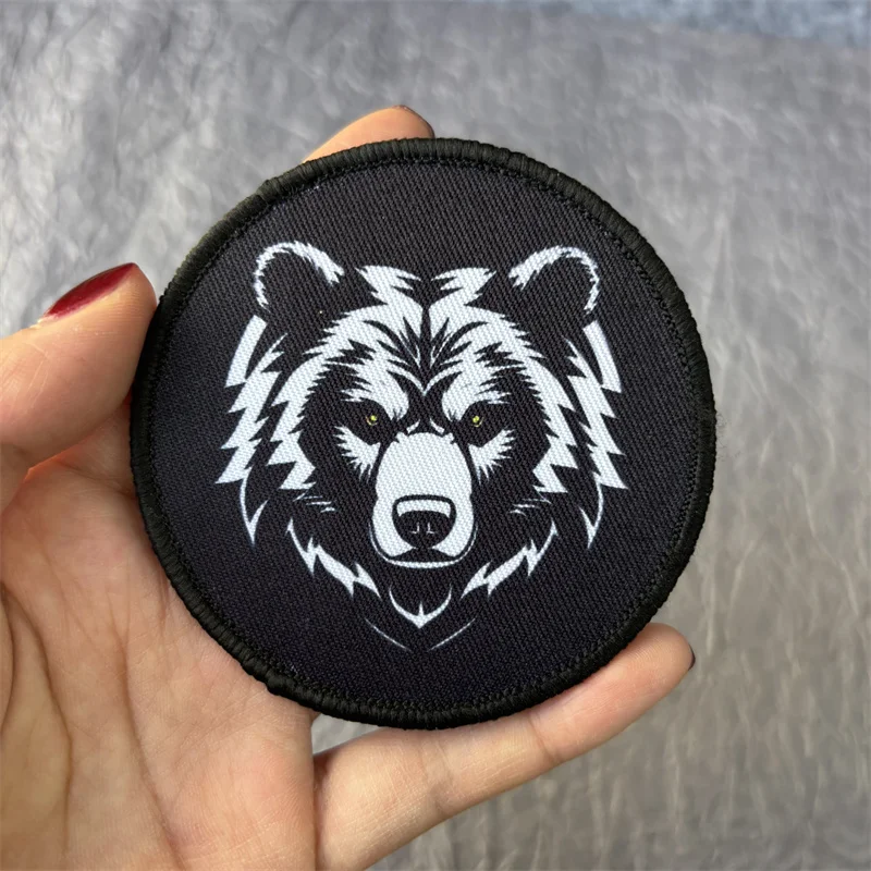 Parche táctico velcro oso negro – Insignia moral para uniforme - imagen 5
