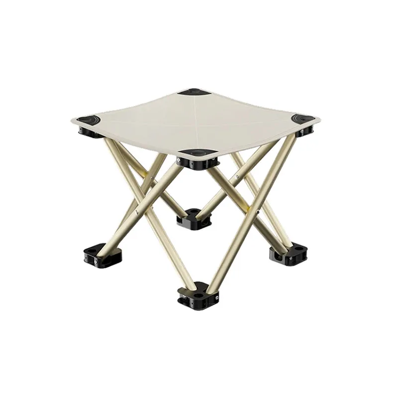 Taburete camping plegable compacto ligero con soporte robusto