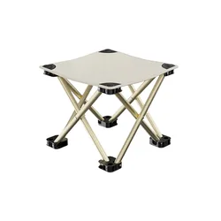 Taburete camping plegable compacto ligero con soporte robusto