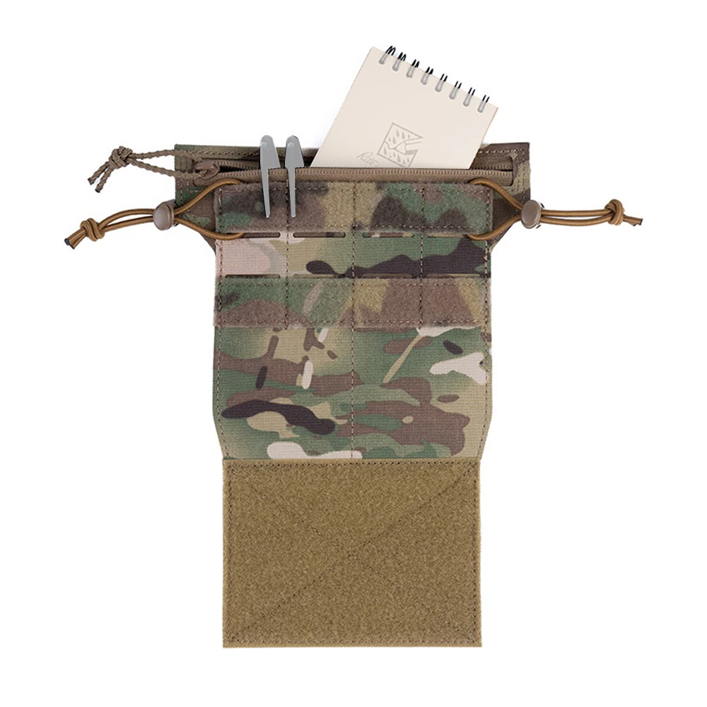 Panel táctico MOLLE para pecho con bolsillo de almacenaje y velcro