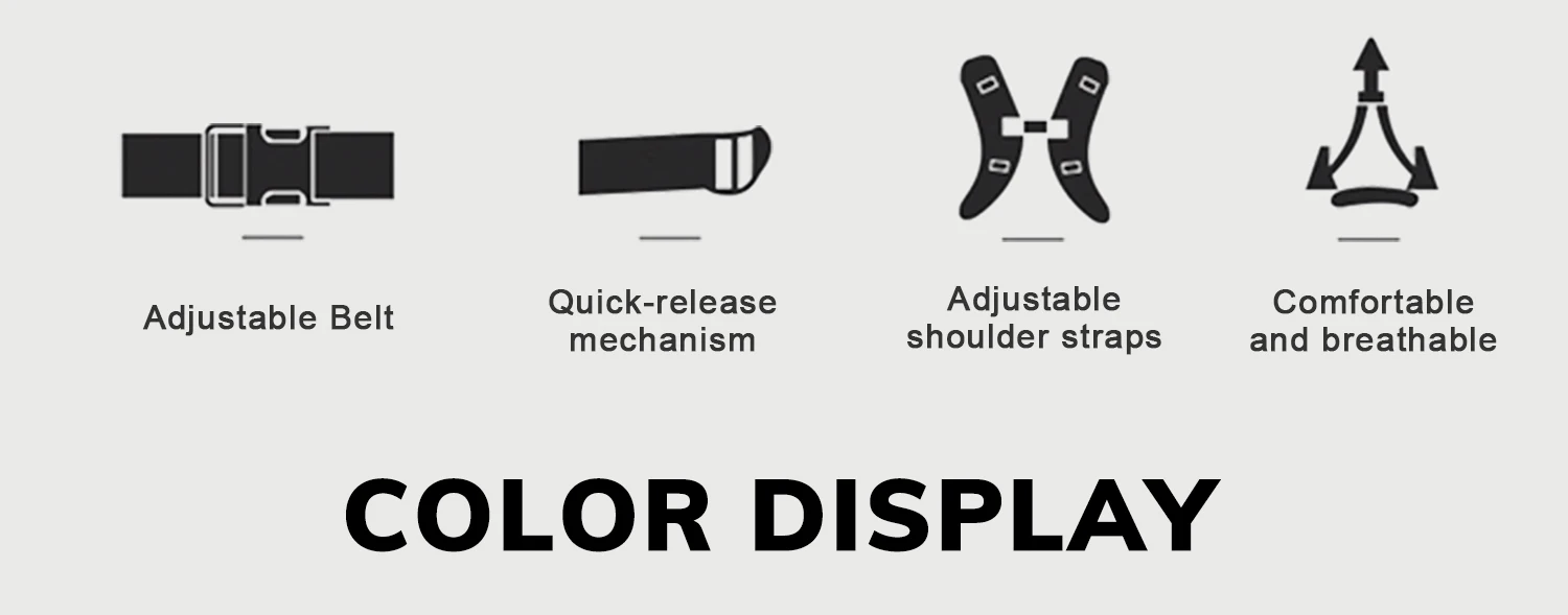 Detalle del diseño y sistema de sujeción de la mochila