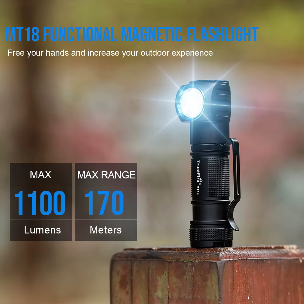 Linterna frontal táctica Trustfire MT18 LED recargable USB impermeable
