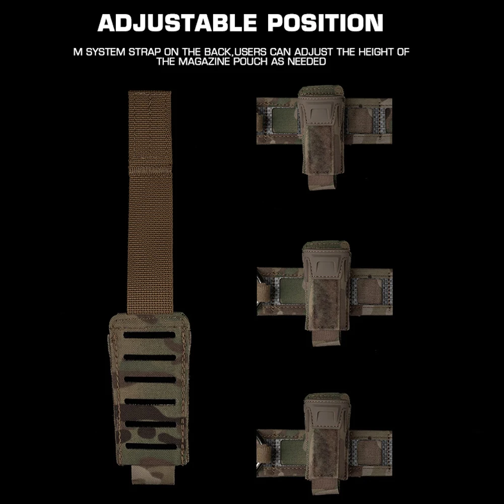Portacargador táctico 9mm MOLLE liberación rápida con solapa universal - imagen 3