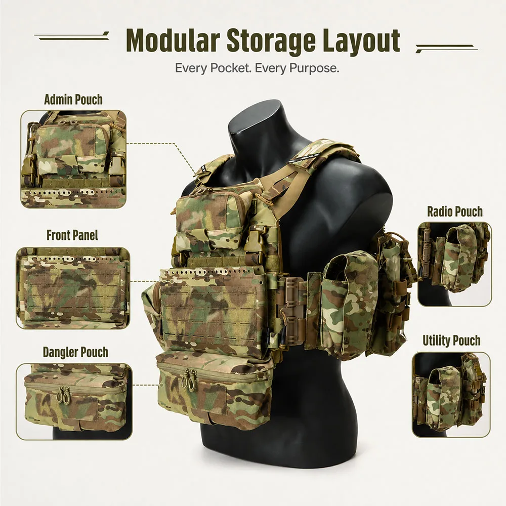 Set Táctico FAST: Casco + Chaleco JPC para Airsoft y Wargame - imagen 5