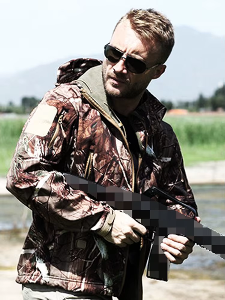 Traje softshell piel de tiburón dos piezas felpa – Caza y montaña invierno - imagen 5