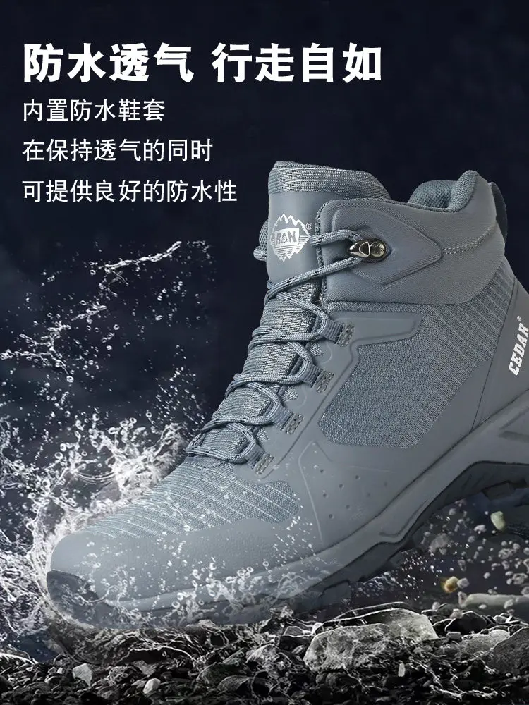 RAN Botas de senderismo impermeables hasta el tobillo para hombre - imagen 2