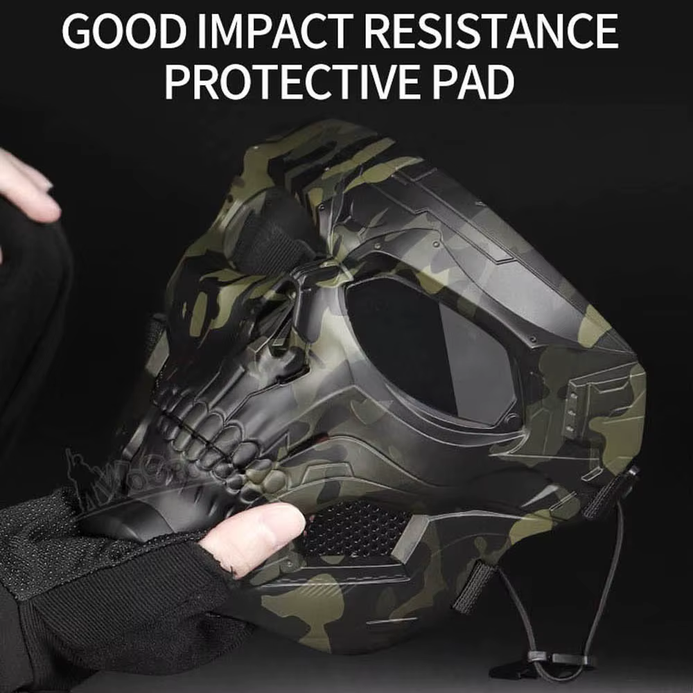 Máscara táctica calavera protectora facial completa airsoft anti-viento - imagen 4