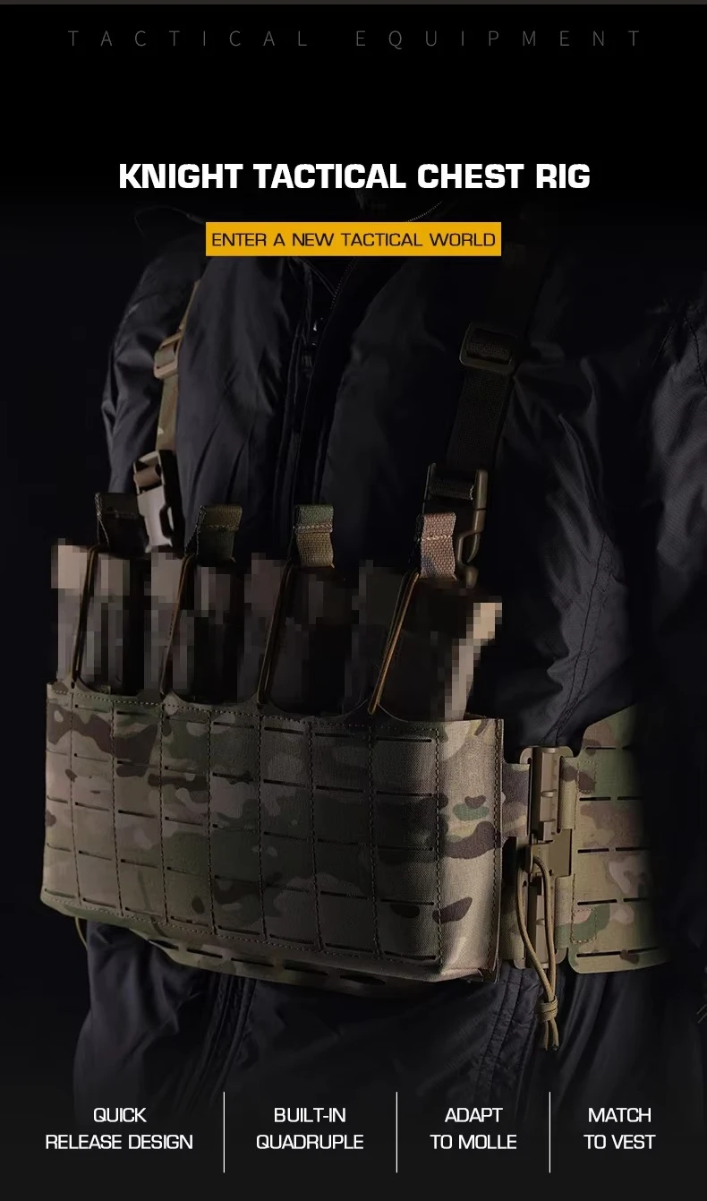 Equipo de pecho táctico con sistema de liberación rápida