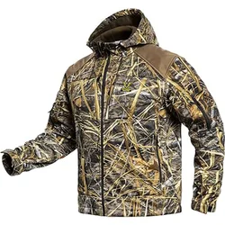 Chaqueta caza VOTAGOO camuflada forro polar con capucha