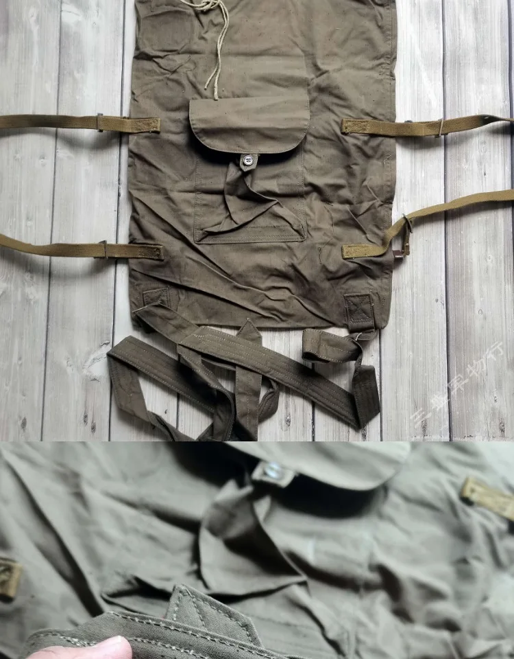 Mochila táctica de arpillera rusa en lona para senderismo y acampada - imagen 5