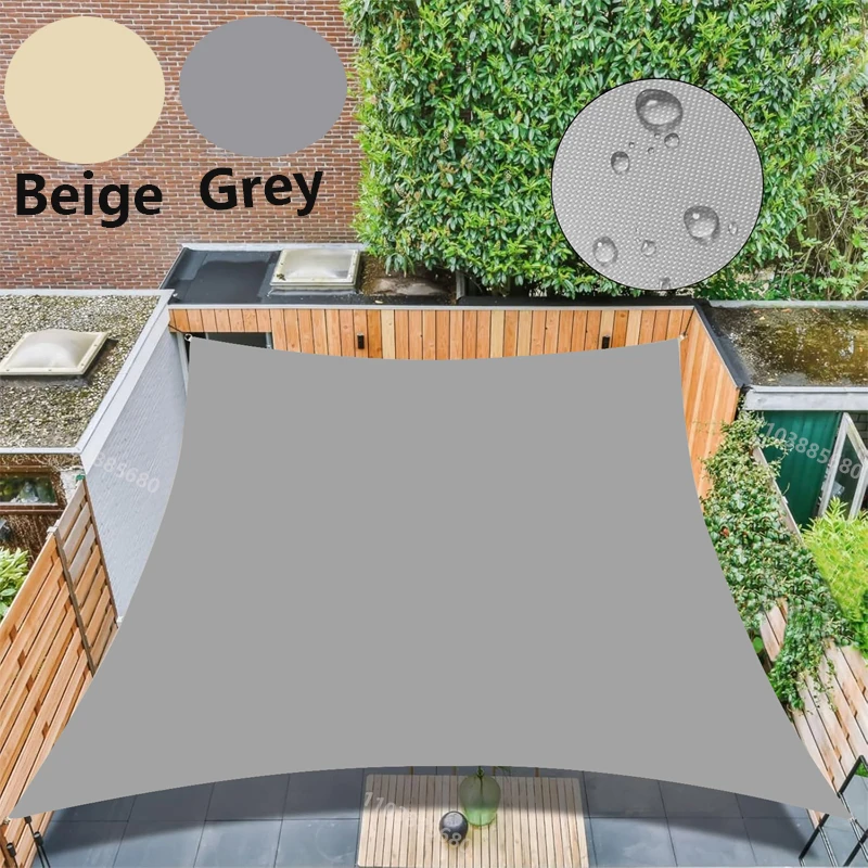 Toldo impermeable poliéster rectangular para jardín y acampada