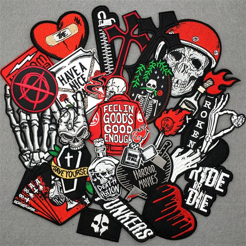 Parche bordado punk de rayas para chaqueta y jeans - imagen 4