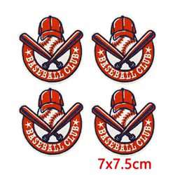 Parche bordado termoadhesivo béisbol con logo deportivo para ropa