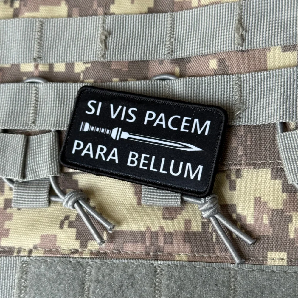 Parche táctico SI VIS PACEM PARA BELLUM chevron gancho y bucle