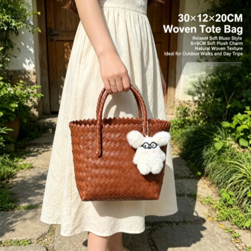 Bolso de paja retro gran capacidad para playa y paseo