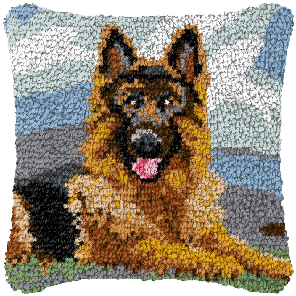 Kit gancho de pestillo animales – Tejido manual para alfombra o cojín - imagen 2
