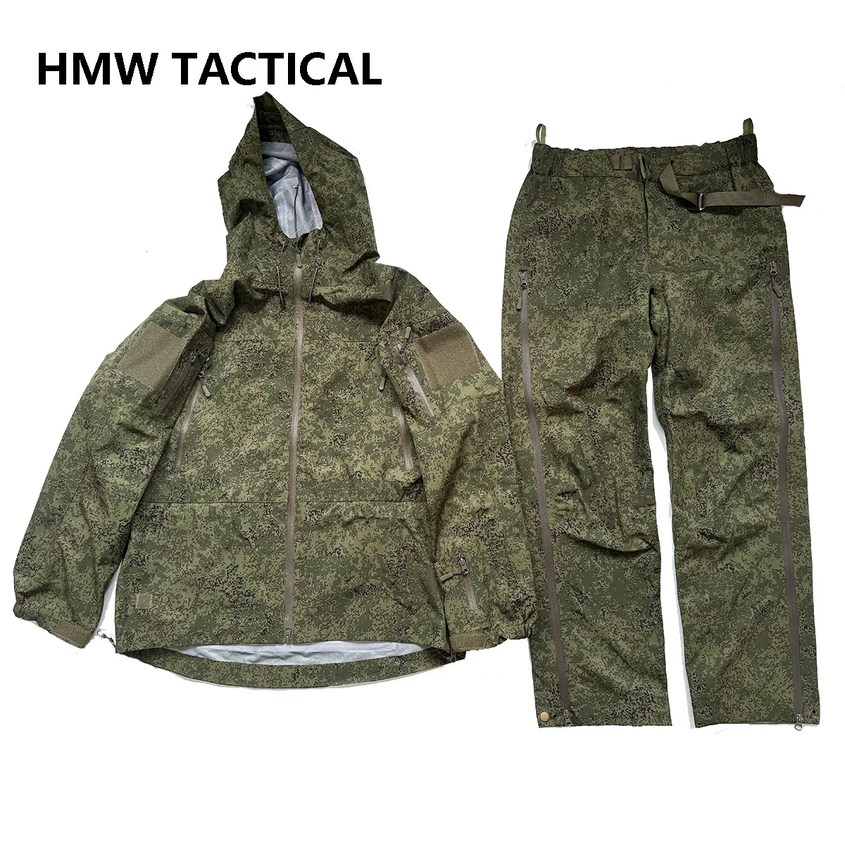 Uniforme de combate EMR de camuflaje impermeable con capucha verde - imagen 4