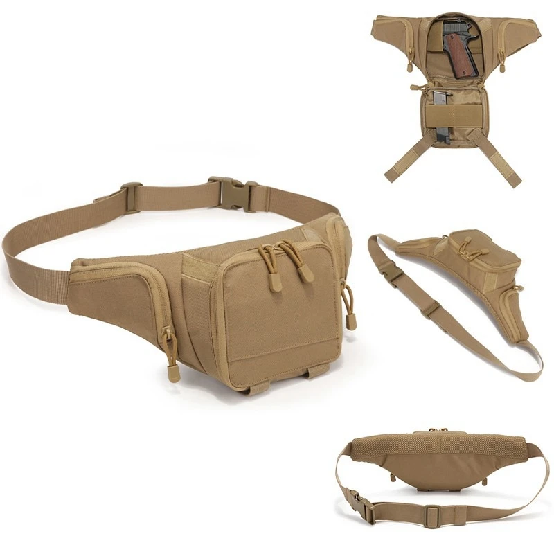 Funda táctica de pistola MOLLE con riñonera para portación oculta - imagen 4