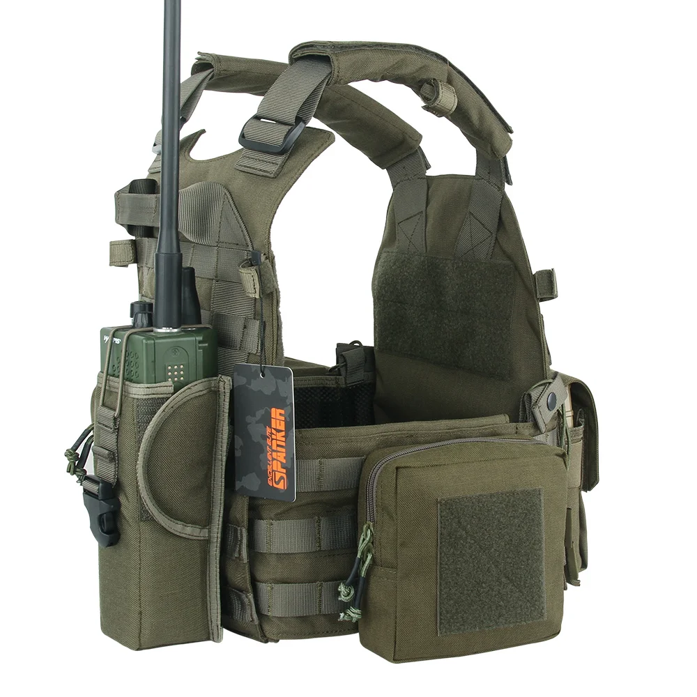 Chaleco táctico portaplacas con bolsa cargadores para airsoft - imagen 2