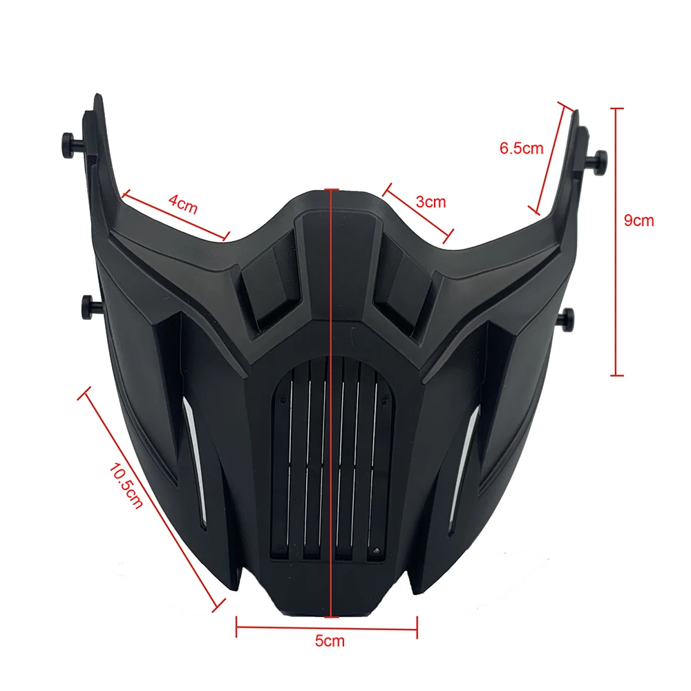 Máscara táctica media cara airsoft paintball – Transpirable protección facial - imagen 3
