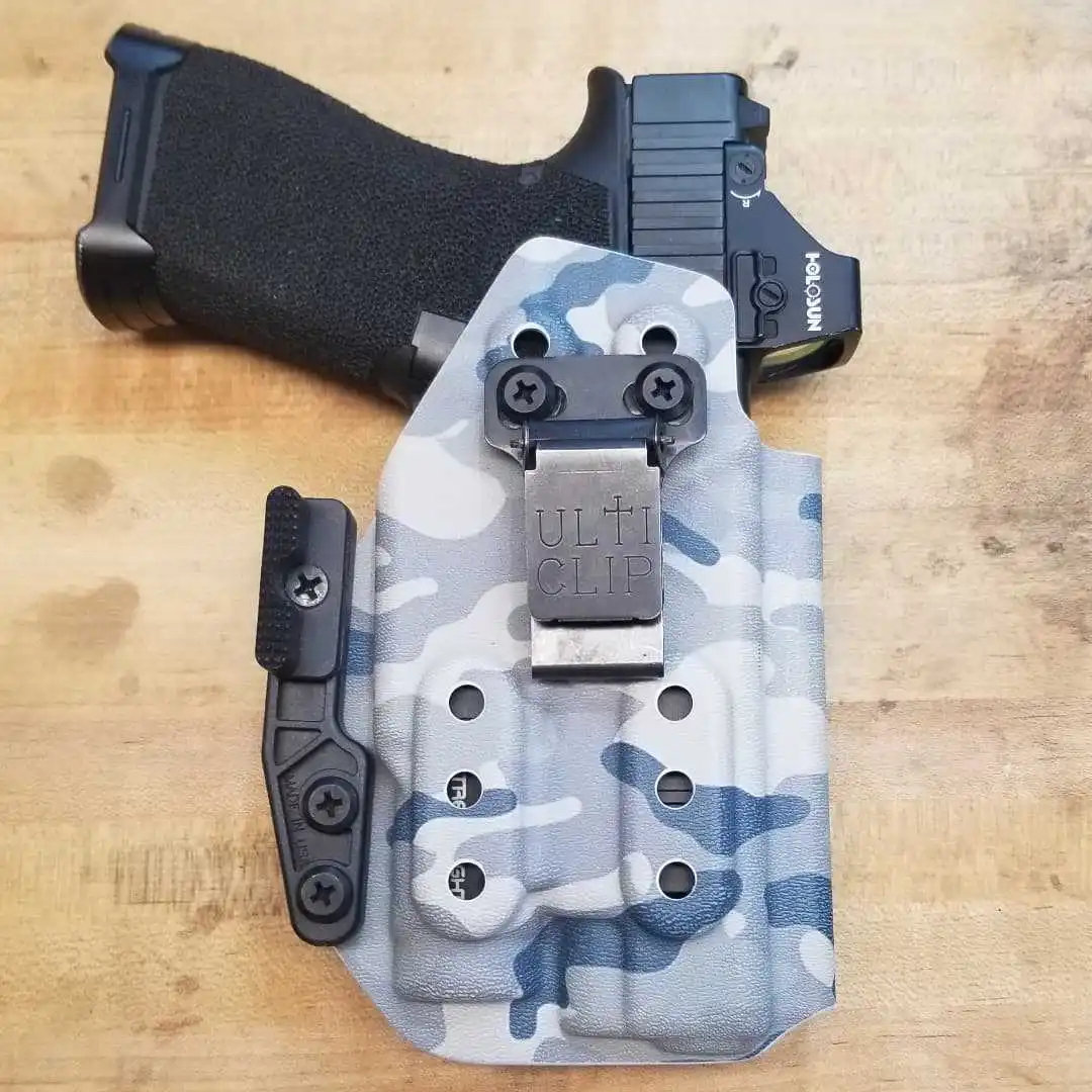 Clip de cintura Kydex con acabado en acero