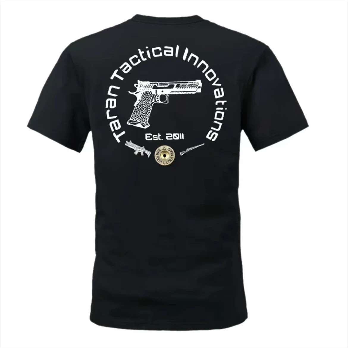 Camiseta táctica de algodón manga corta con estampado y cuello redondo - imagen 4