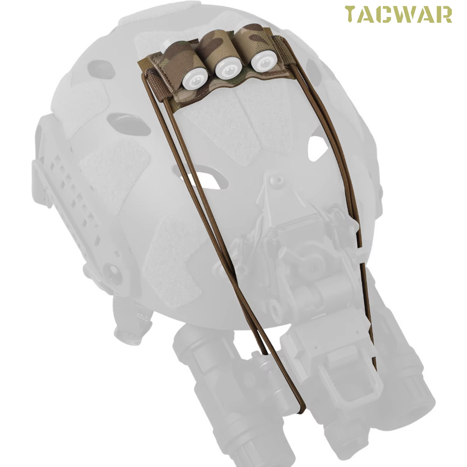 Organizador cables casco táctico con soporte batería externa - imagen 2