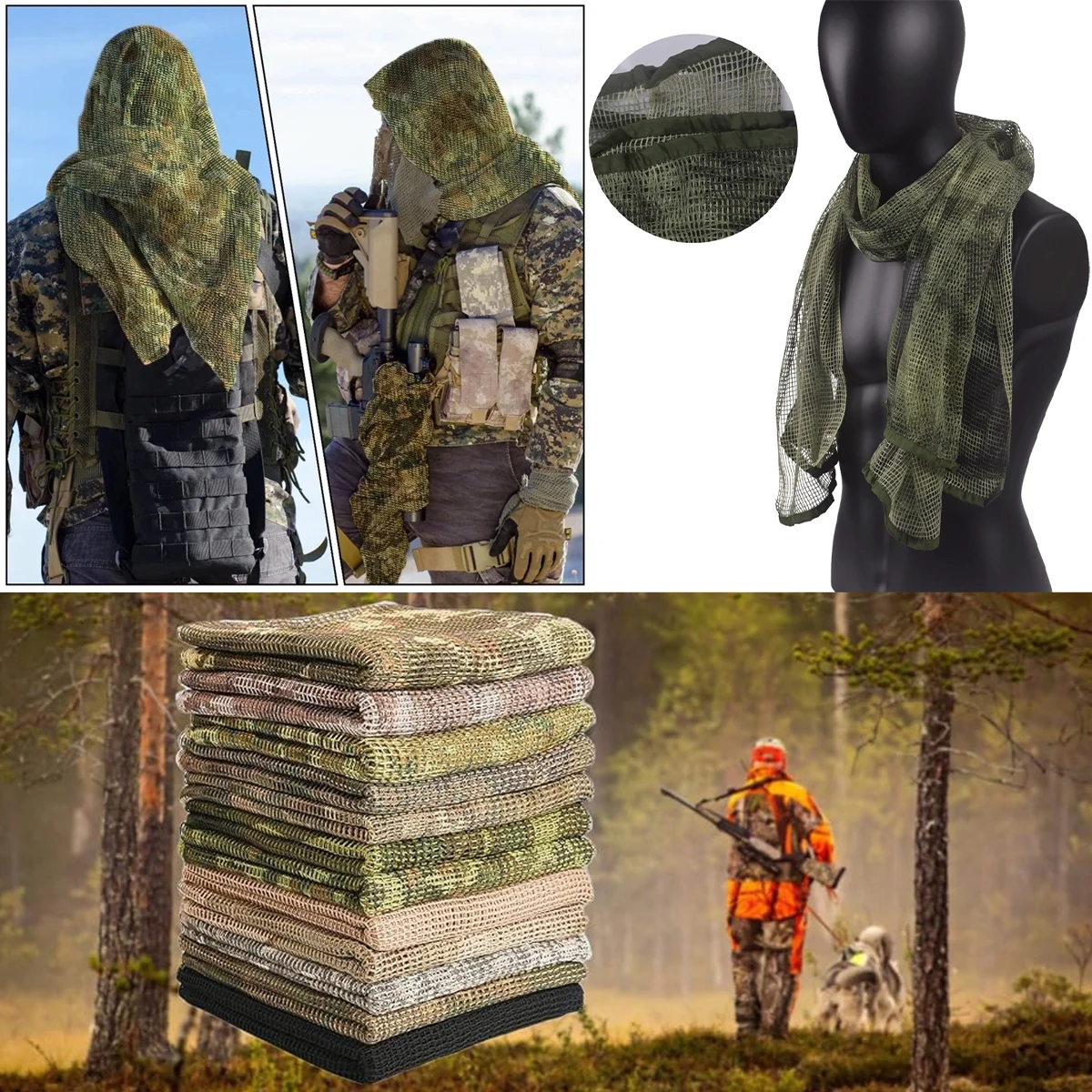 Velo de camuflaje de malla para caza y senderismo - imagen 5
