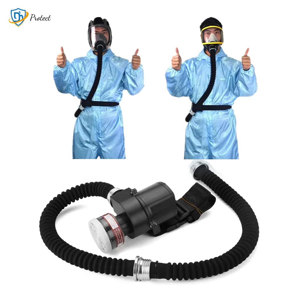 Respirador de cara completa con soplador portátil